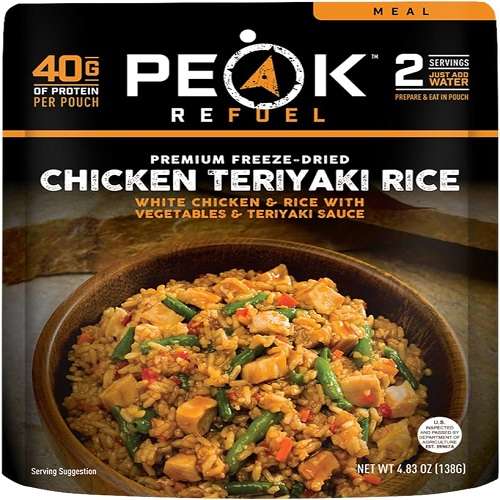 Peak Refuel Chicken Teriyaki Rice | 40g Protein | 580 Calories | 100% Real Meat | Premium Freeze Dried Backpacking & Camping Food-image