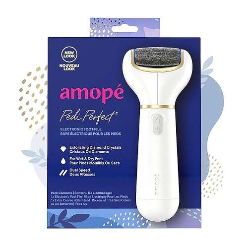 Amopé Pedi Perfect Electric Callus Remover Foot File w/ Diamond Crystals.-image